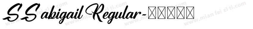 SS abigail Regular字体转换